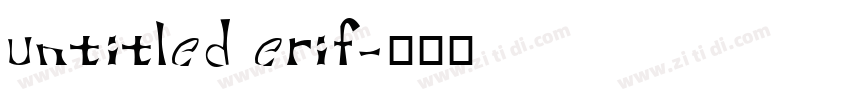 untitled erif字体转换